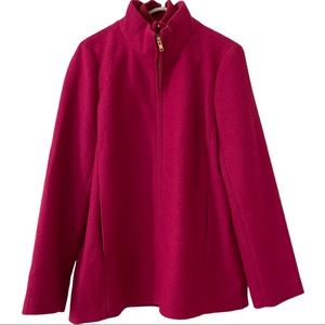 J.Crew Fuschia wool coat, size 14 (NWT)!